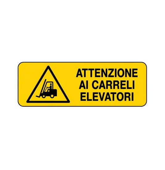 etichette adesive  attenzione ai carrelli elevatori