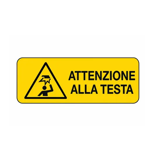 etichette adesive  attenzione alla testa