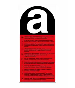 etichette adesive  attenzione amianto