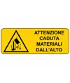 etichette adesive  attenzione caduta materiali dall'alto