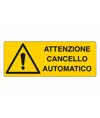 etichette adesive 'attenzione cancello automatico'
