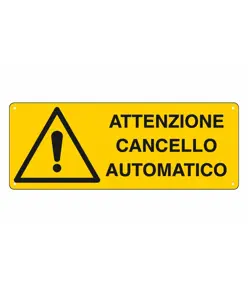 etichette adesive 'attenzione cancello automatico'