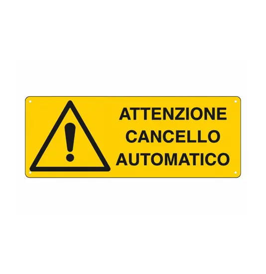 etichette adesive 'attenzione cancello automatico'