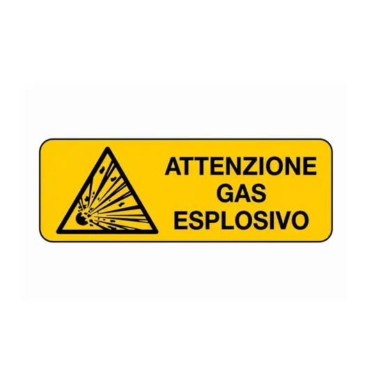 Etichette adesive  attenzione gas esplosivo