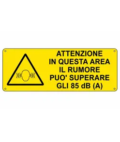 etichette adesive  attenzione in questa area il rumore può superare gli 85 dB(A)