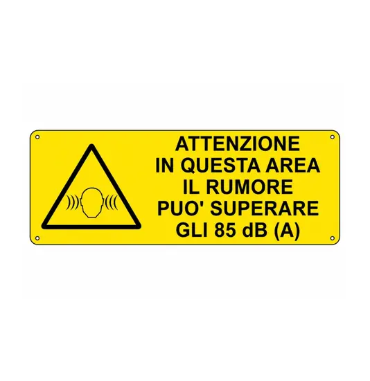 etichette adesive  attenzione in questa area il rumore può superare gli 85 dB(A)