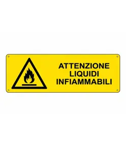 etichette adesive 'attenzione liquidi infiammabili
