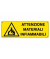 etichette adesive 'attenzione materiali infiammabili'