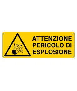 etichette adesive  attenzione pericolo di esplosione