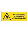 etichette adesive  attenzione sostanze comburenti