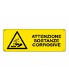 etichette adesive  attenzione sostanze corrosive