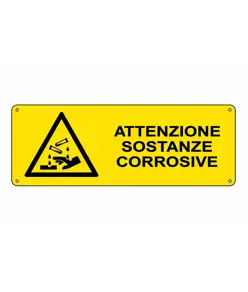 etichette adesive  attenzione sostanze corrosive