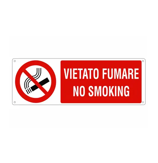 etichette adesive bilingue vietato  fumare/no smoking