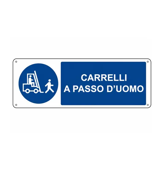 etichette adesive 'carrelli a passo d'uomo'