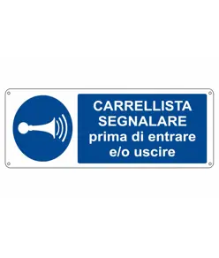 etichette adesive  carrellista segnalare prima di entrare e/o uscire