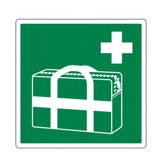 etichette adesive con simbolo borsa primo soccorso portatile