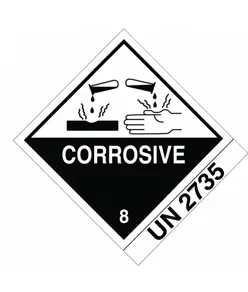 etichette adesive  corrosive UN