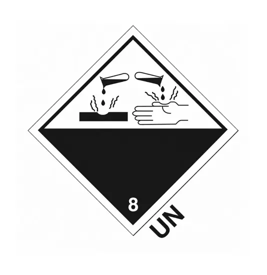 etichette adesive  corrosive UN