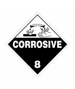 etichette adesive  corrosive