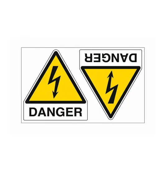 Etichette adesive 'danger'  formato 250x175 mm