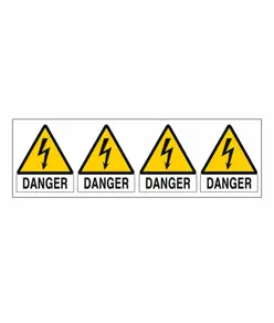 Etichette adesive 'danger'  formato 250x80 mm