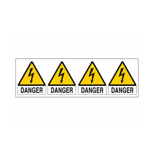 Etichette adesive 'danger'  formato 250x80 mm