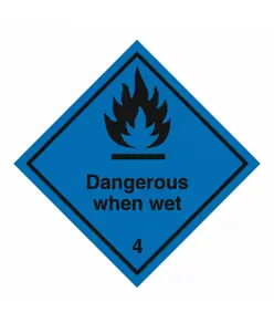 etichette adesive  dangerous when wet