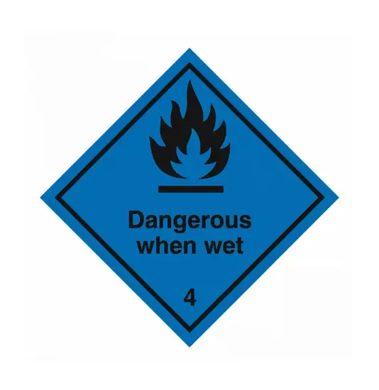 etichette adesive  dangerous when wet