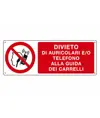 etichette adesive  di auricolari e/o telefono alla guida dei carrelli