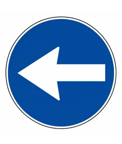 etichette adesive 'direzione obbligatoria'