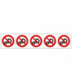 etichette adesive divieto 'non rimuovere dispositivi...'
