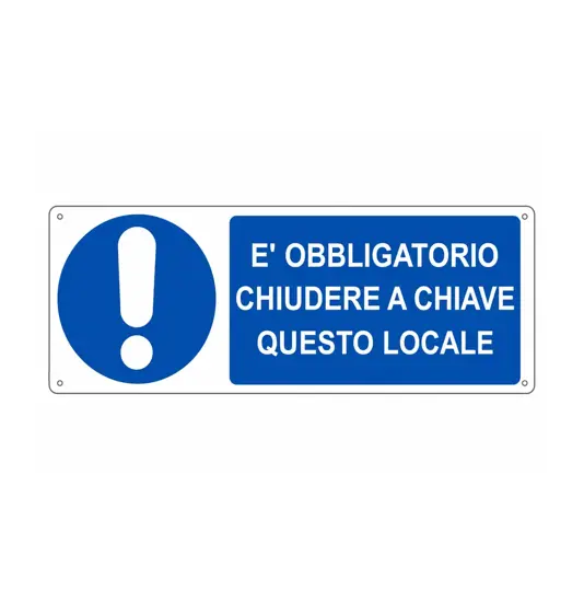 etichette adesive  è obbligatorio chiudere a chiave questo locale