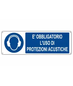 etichette adesive  è obbligatorio l'uso di protezioni acustiche