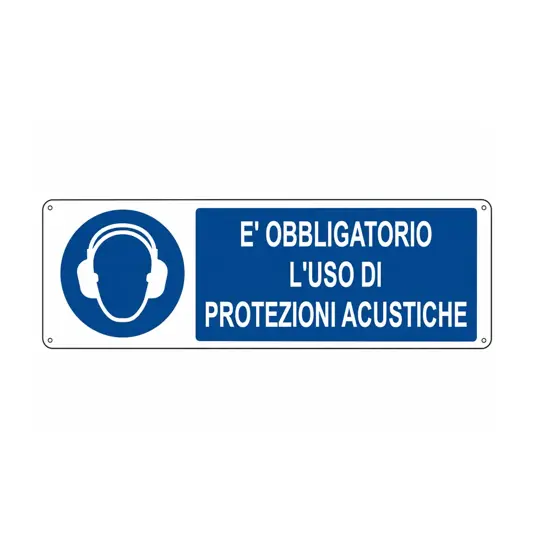 etichette adesive  è obbligatorio l'uso di protezioni acustiche