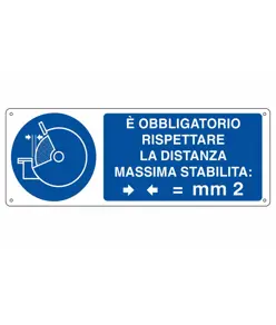 etichette adesive  è obbligatorio rispettare la distanza massima stabilita = mm 2