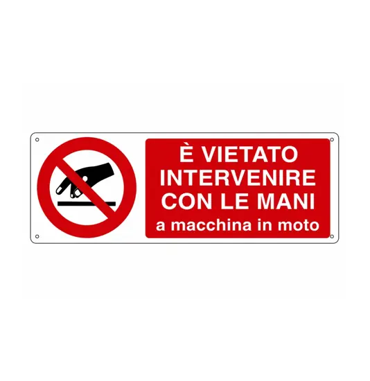 etichette adesive  è vietato intervenire con le mani a macchina in moto