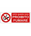 etichette adesive  entro questa zona proibito fumare