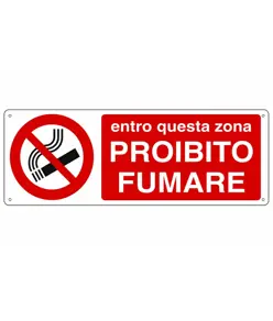 etichette adesive  entro questa zona proibito fumare