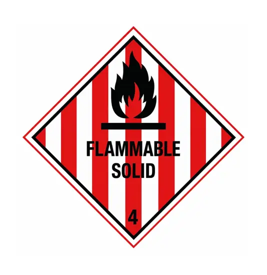 etichette adesive  flammable solid