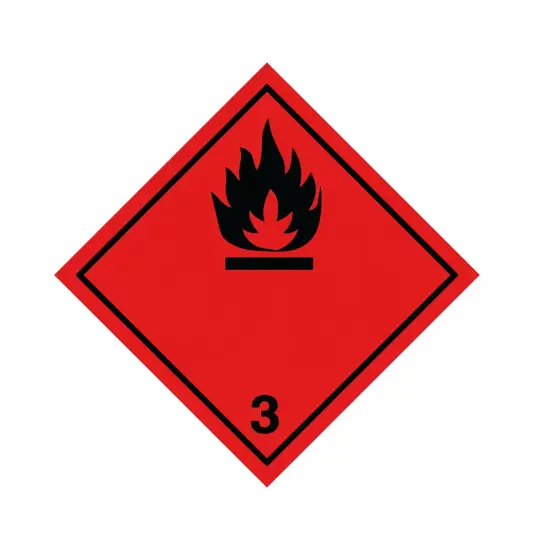 etichette adesive  flammable