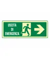 Etichette adesive fotoluminescenti uscita emergenza a destra