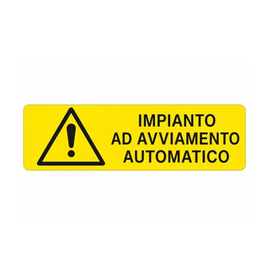 etichette adesive  impianto ad avviamento automatico