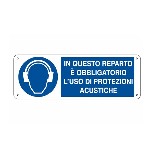 etichette adesive  in questo reparto è obbligatorio l'uso di protezioni acustiche