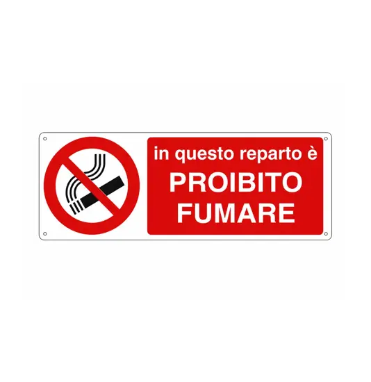 etichette adesive 'in questo reparto è proibito fumare'