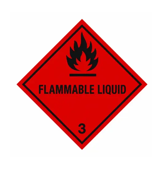 etichette adesive  liquido infiammabile