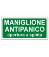 etichette adesive 'maniglione antipanico apertura a spinta'