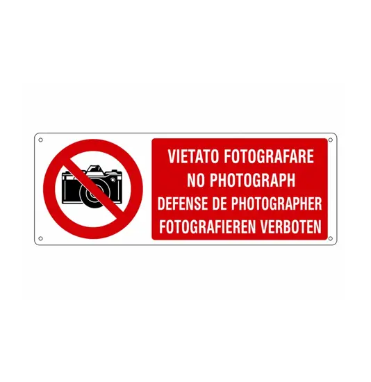 etichette adesive multilingue  vietato fotografare, no photograph