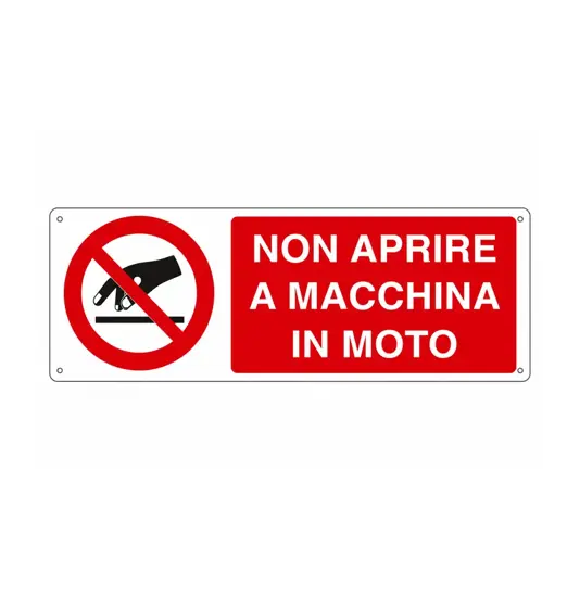 etichette adesive  non aprire a macchina in moto