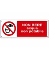 etichette adesive  non bere, acqua non potabile'