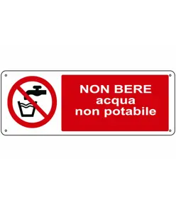 etichette adesive  non bere, acqua non potabile'